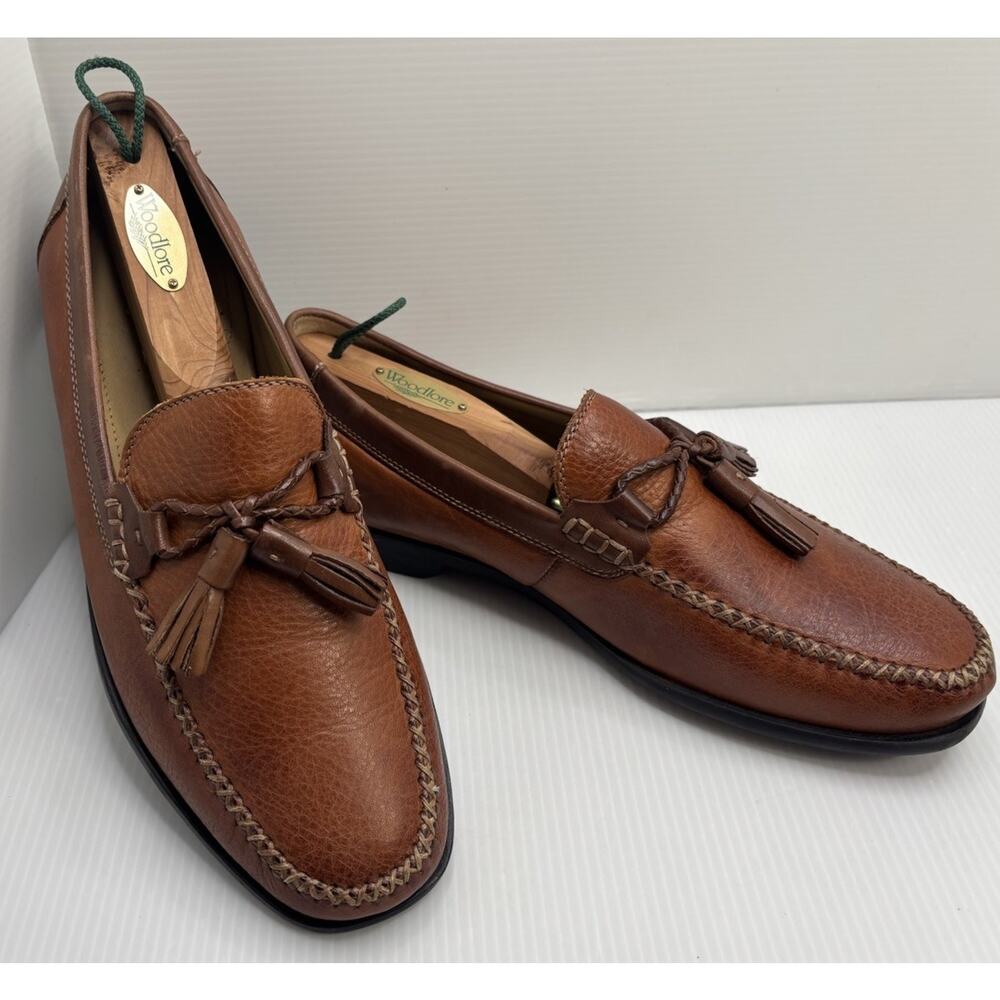 BRASS BOOT Walking Gloves LOAFER Soft Leather BROWN Tassel SZ 9 M
